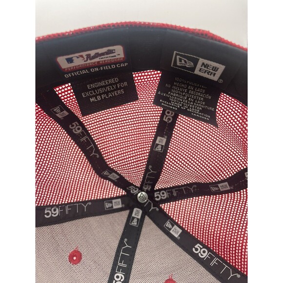 Reds Spring Training New Era 5950 Hat MLB Players On Field Fitted Cap 6 7/8 - Picture 6 of 7